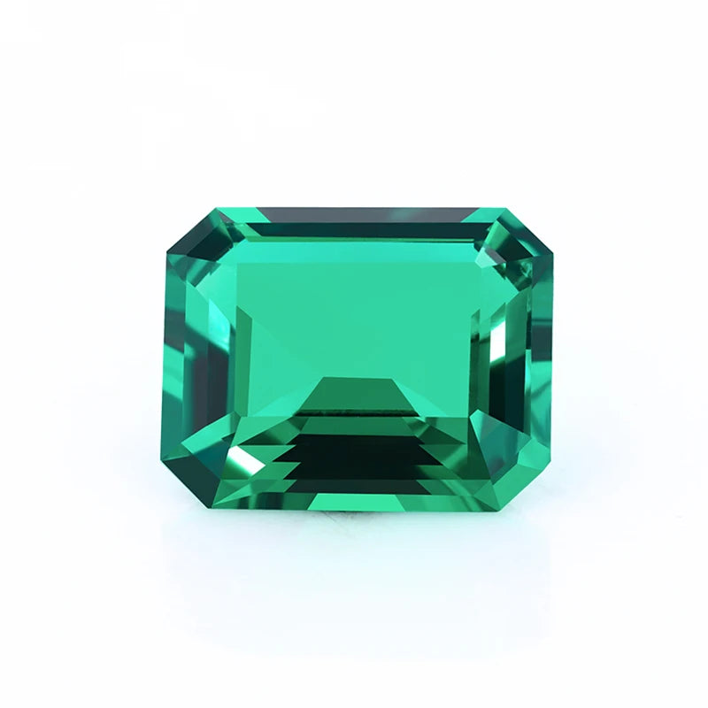 Starsgem Gemstones Loose Emerald Cut Green Color Lab Grown Colombian Emerald Stones for Jewelry Setting
