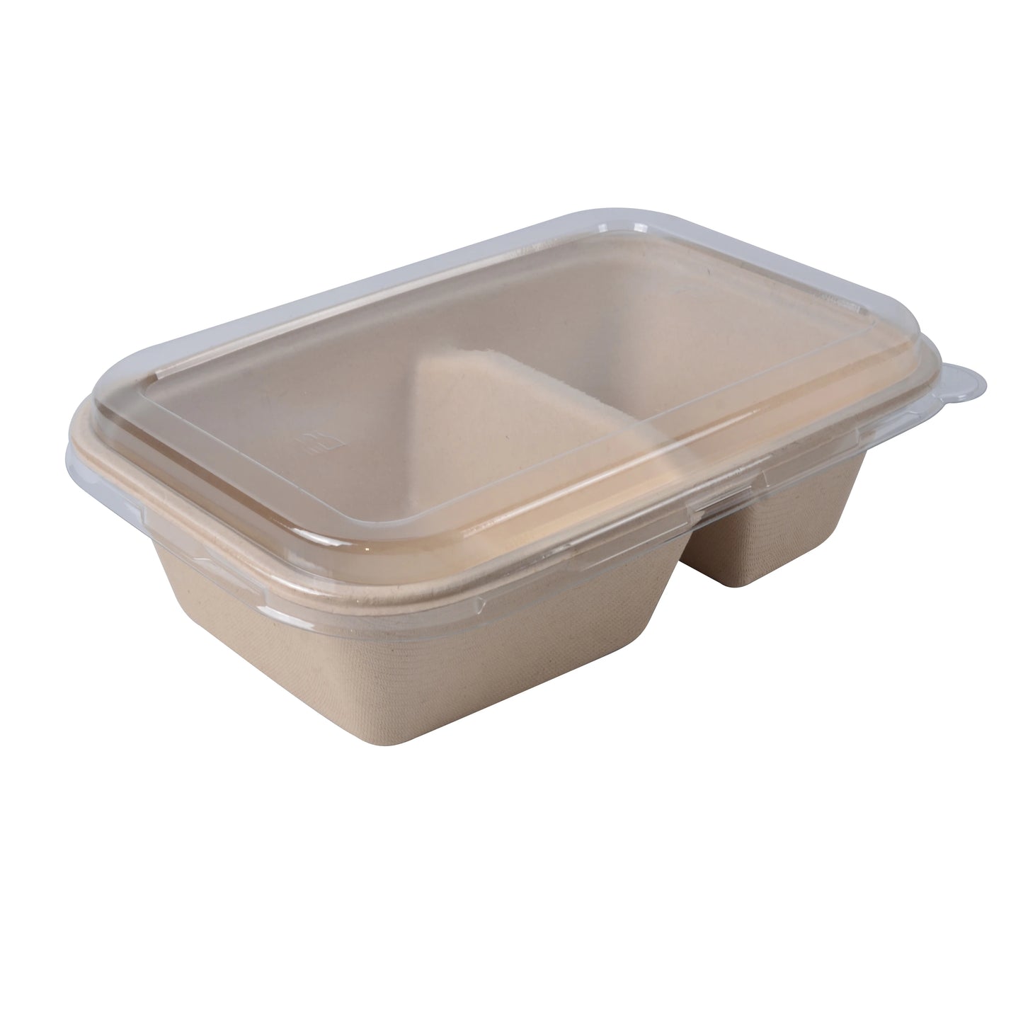 SenAng05 Compostable 100% Natural Paper Pulp 1000ml Rigid Disposable Biodegradable Matt Lamination Embossing Food Container