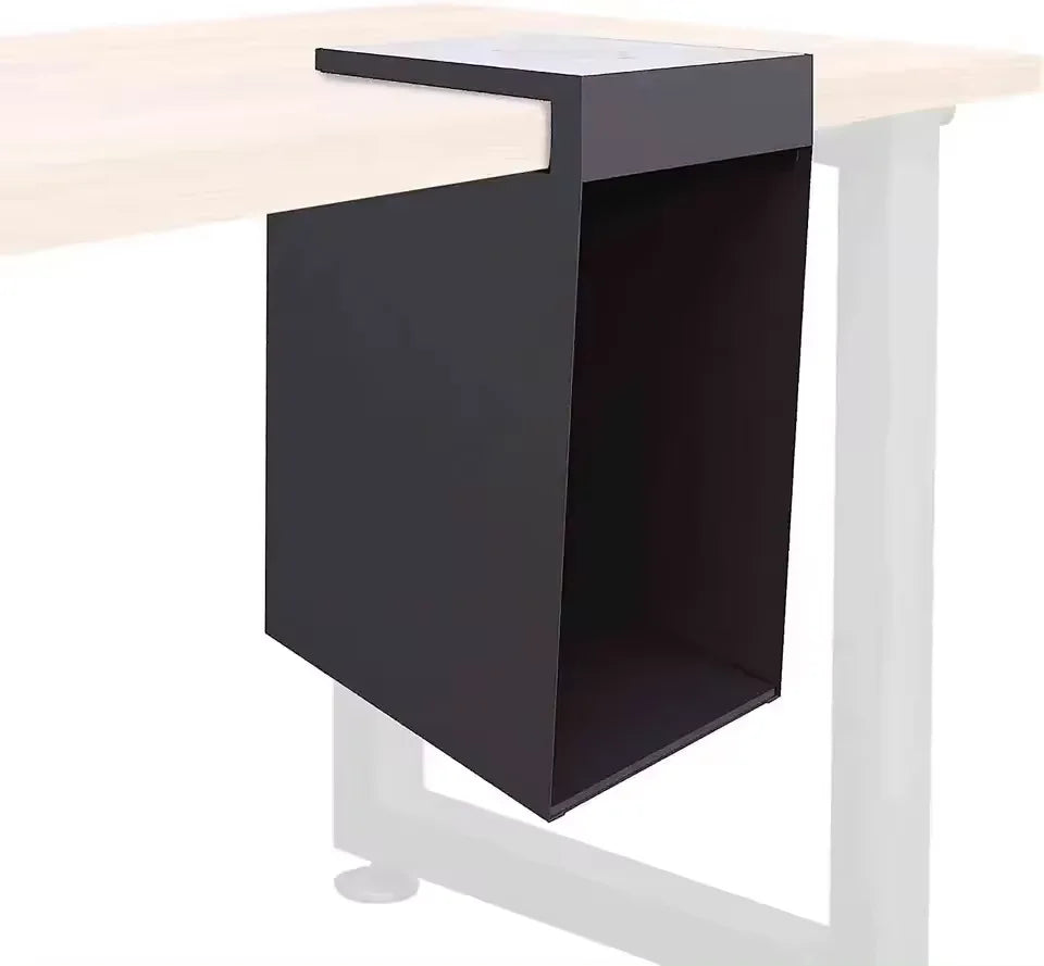 Vertical Hanging Storage Unit Solid Desk Storage Box Top Under Desk Stand Desktop File Holder Tray with Rear Cable Opening