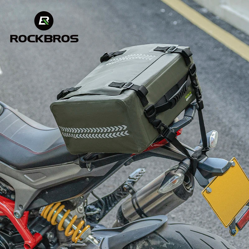 ROCKBROS Motorcycle Accessories Saddle Bag Delivery Backpack Bag of Motorcycle High Capacity Tail Bags Waterproof