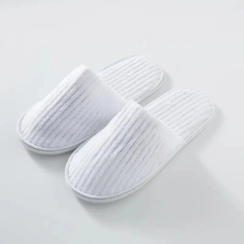Luxury Unisex Custom Eco Friendly Cotton Disposable Home Traveling Spa Hotel Slippers