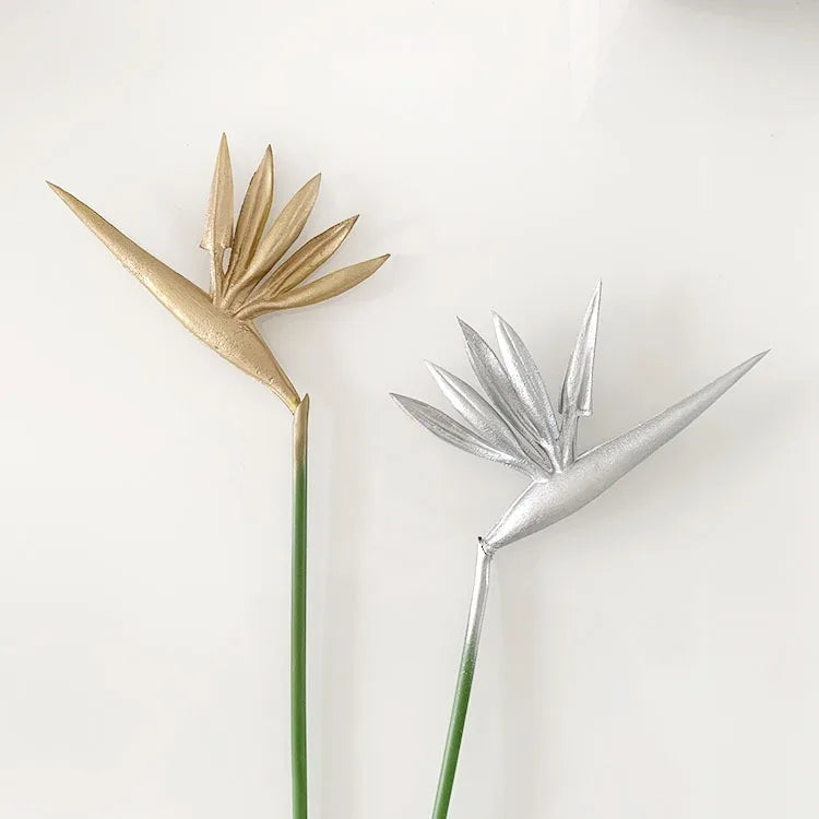 Cheap Small Size PU Real Touch Artificial Crane Flower for Wedding Decoration