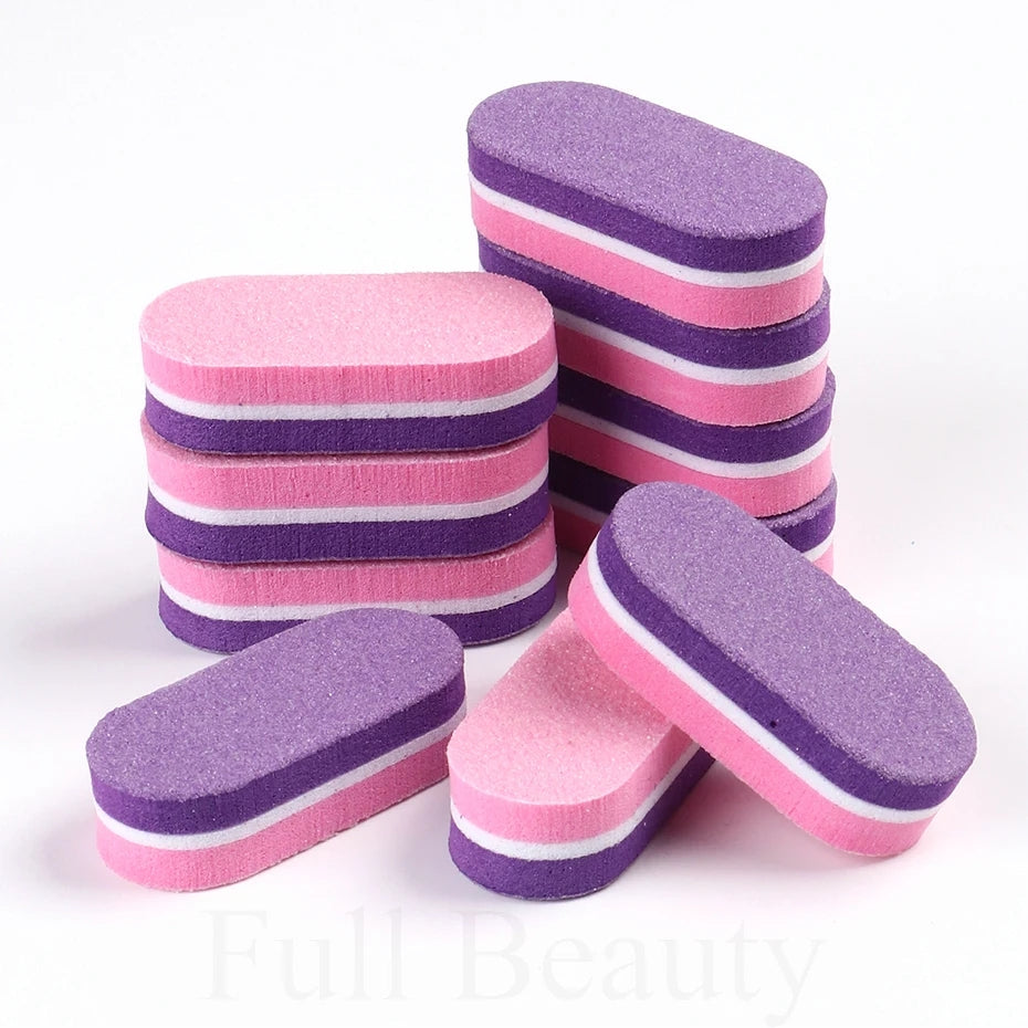 Mini Sponge Nail File 100/180 Colorful Nail Buffer Double Sided Sanding Buffer Cuticle Remover Pedicure Manicure Files