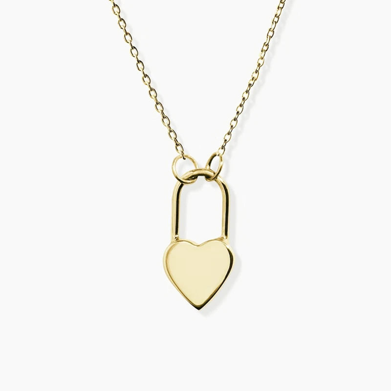 Customized 18K Gold Plated Heart Locket 925 Sterling Silver Engraved Personal Pendant Necklace for Women Valentine's Day Gift