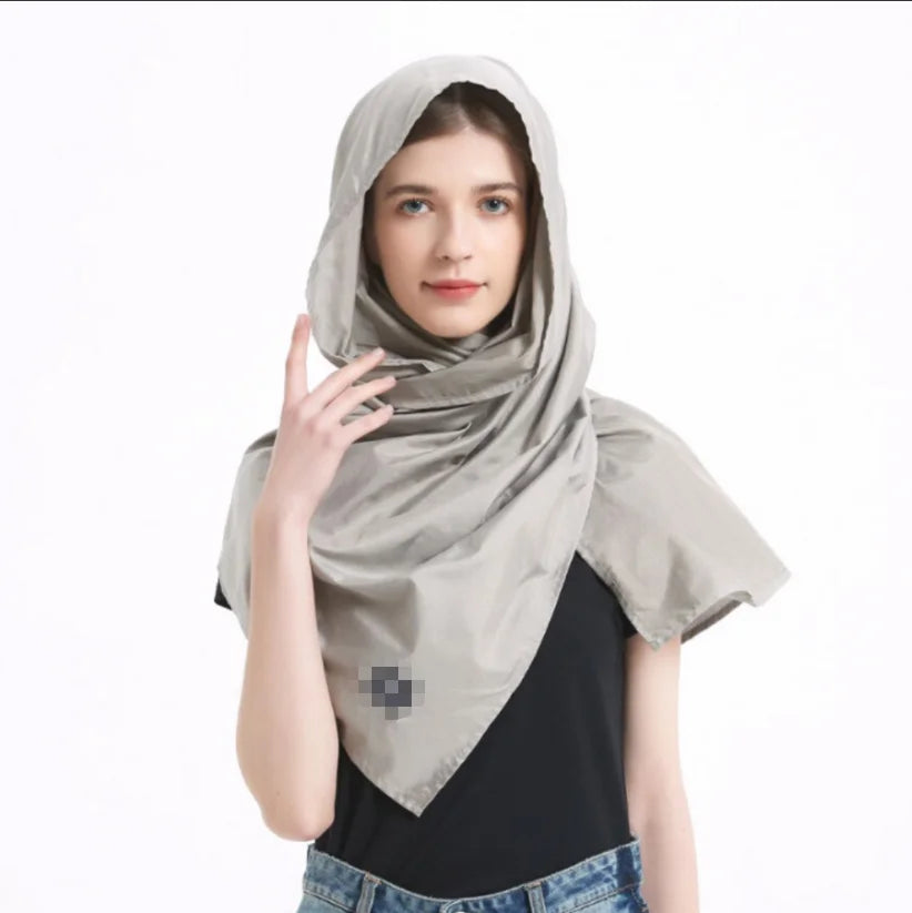 Customized Fashion Scarf Blanket 5G Anti-Radiation Wearable Baby Woman Silk Pocket Scarf EMF Protection Scarfs for Women Styl