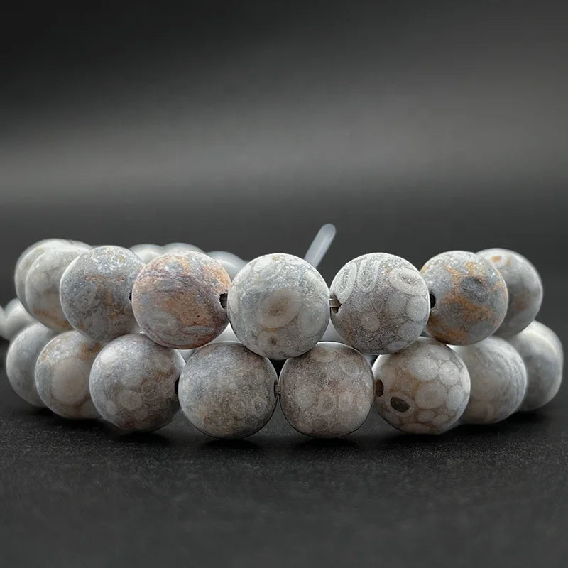 Natural Matte Maifanite Jasper Gemstone Loose Beads for Jewelry Making DIY Handmade Crafts Bracelet Necklace