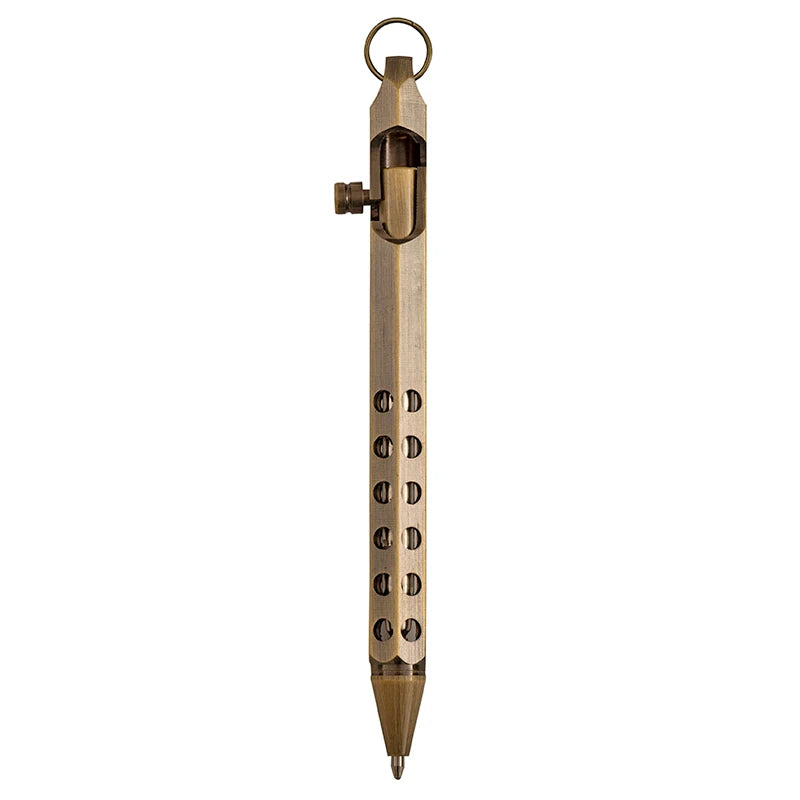New 24 Holes Hold-open Advice Bolt Handle Hexagon  Red Copper Pen