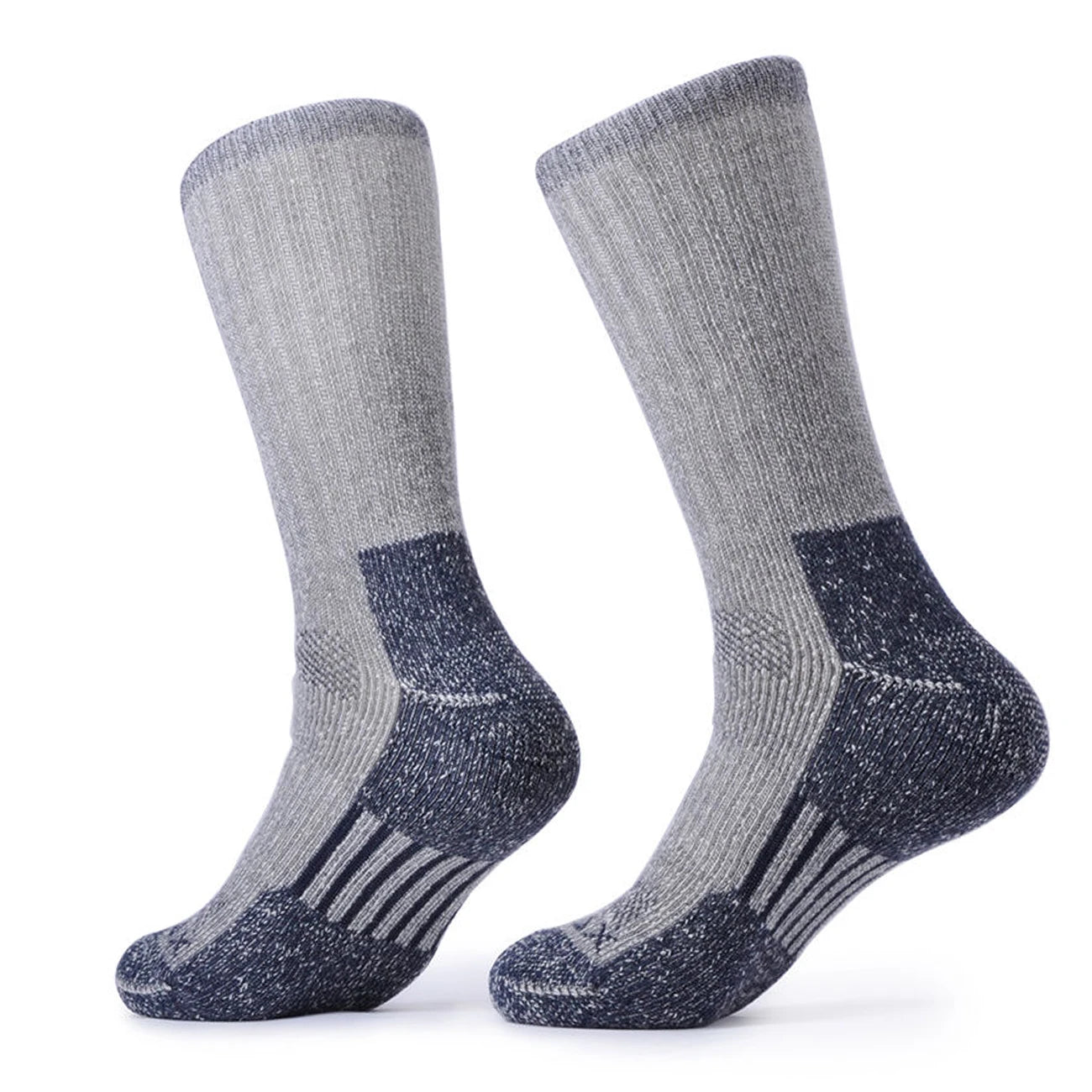 Winter Warm Outdoor Hiking Merino Wool Full Cushion Socks Knitted Breathable Body Logo for Men and Women
