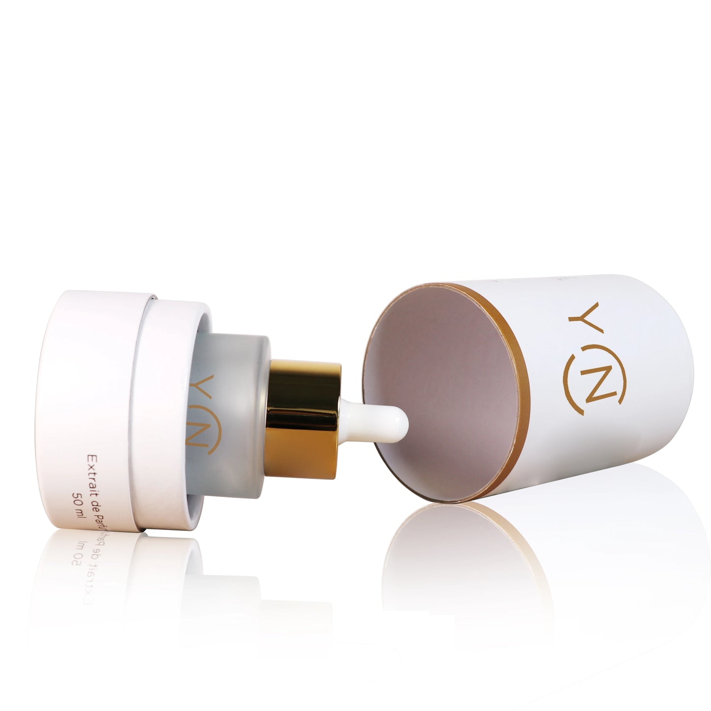 Wholesale 30ml 50ml Frosted Essential Oil Bottle Glass Dropper Bottle with Golden Cap Customation Paper Tube Packaging