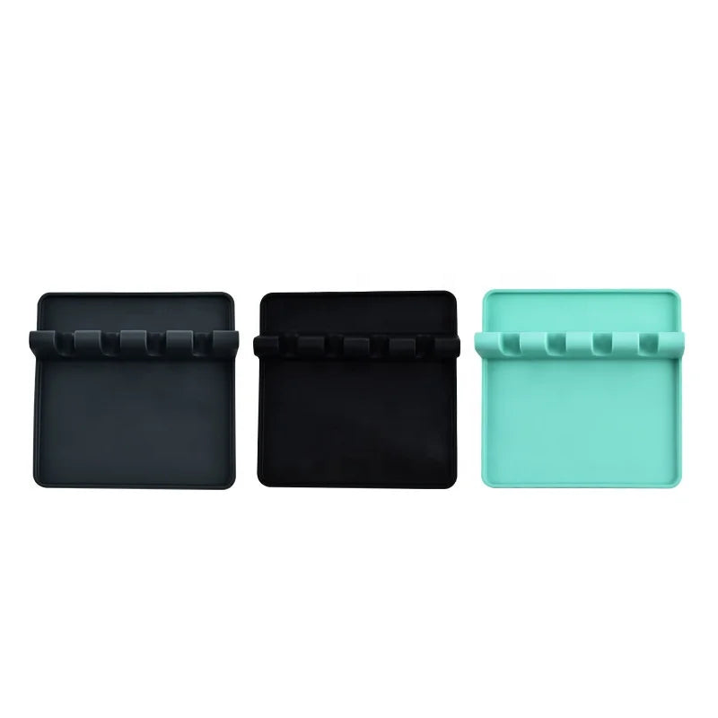 Multi-Use Silicone Kitchen Utensil Holders Storage Mat Spoon Chopstick Spatula Rest Silicone Spoon Rest