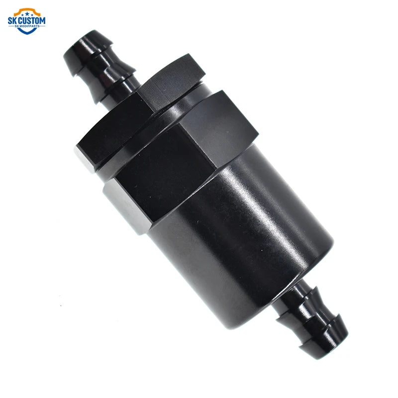 SK CUSTOM Billet Aluminum 12mm 15.4mm Non Return One Way Fuel Petrol Diesel Fuel Filter Water Check Valve
