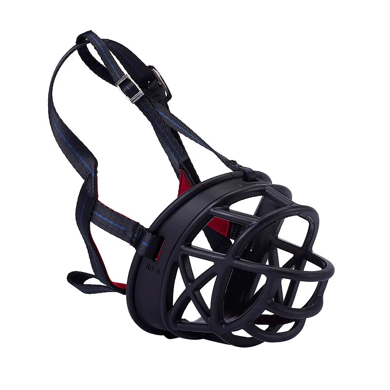Dog Muzzle Adjustable Compression Anti-bite Chewing and Barking Soft Basket Silicone Nylon and Neoprene Adjustable Dog Muzzle
