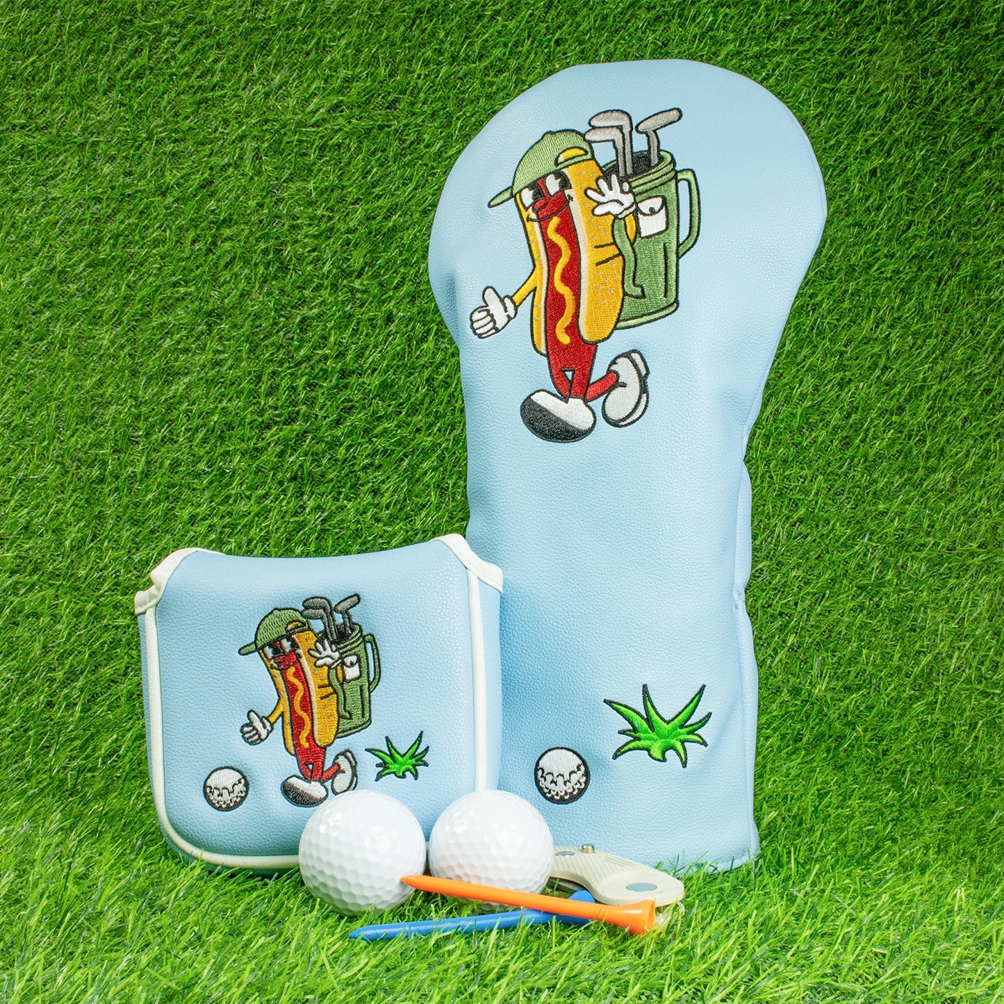 Yopral OEM Custom Golf Club Head Cover PU Leather Fairway Wood Driver with Embroidery Logo Waterproof Feature