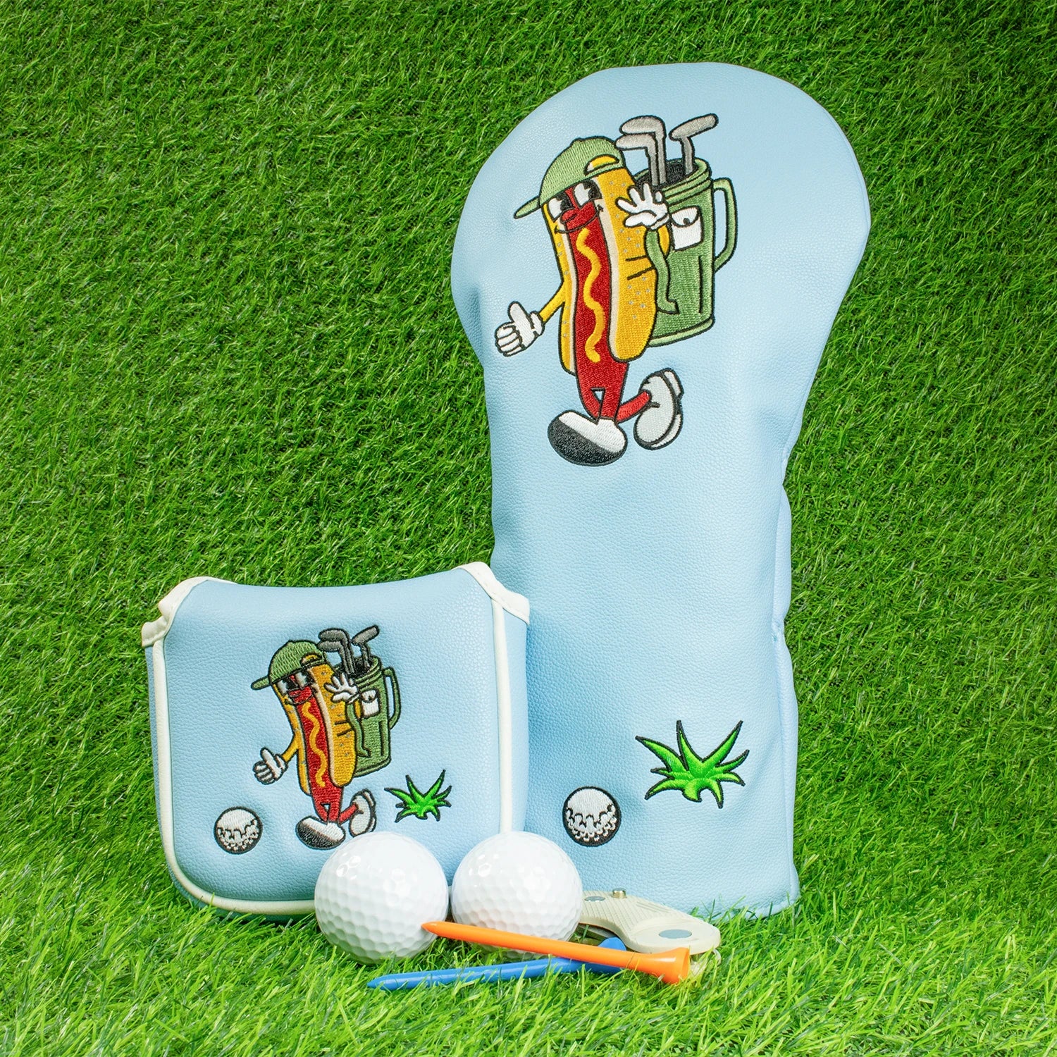 Yopral OEM Custom Golf Club Head Cover PU Leather Fairway Wood Driver with Embroidery Logo Waterproof Feature