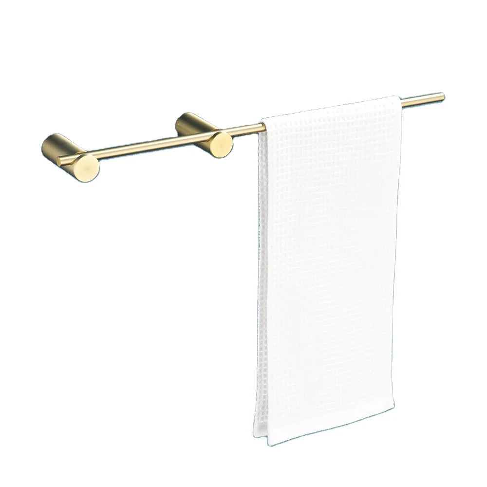 Wall Mounted Stainless Steel Bath Towel Bar Hanger Shelf Organizer Brushed Metal Bathroom Accessories Toilet Towel Rack Holde