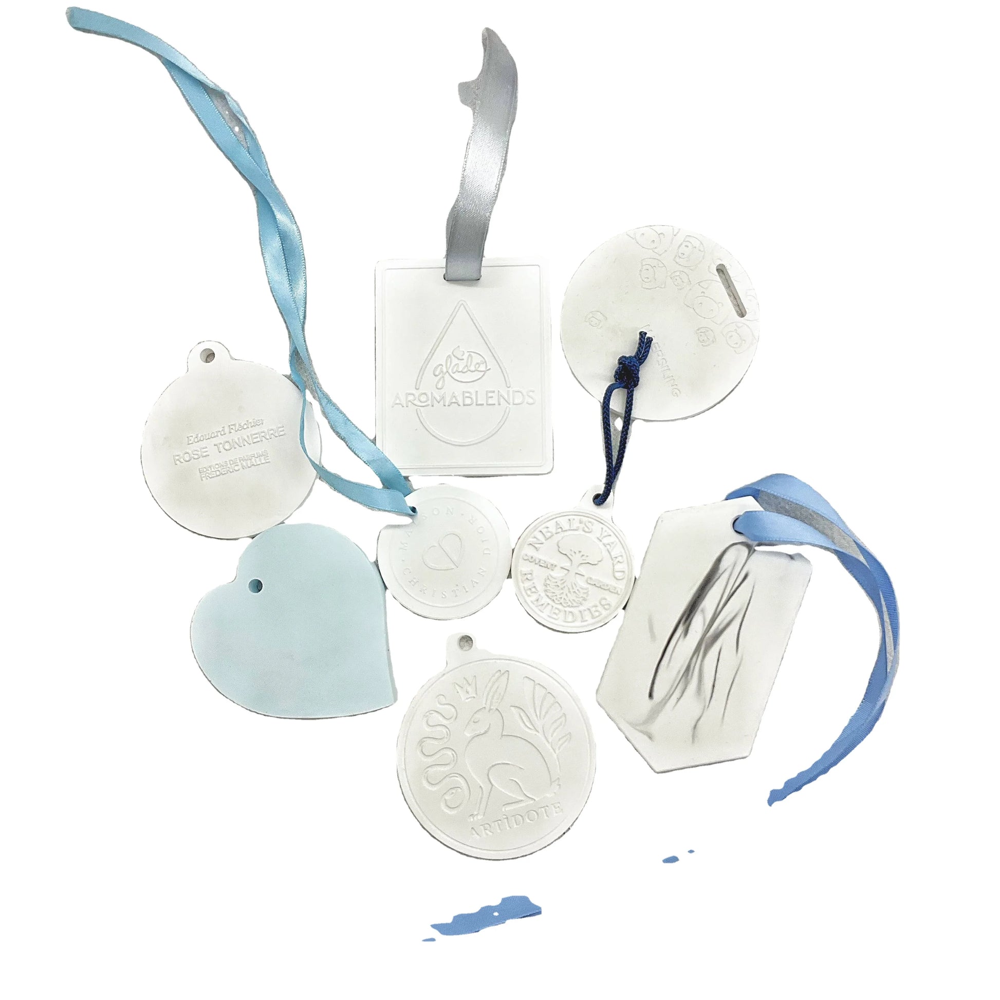 OEM ODM Custom Shape Ceramic Eco-Friendly Plaster Diffuser Hang Tag Handmade Aromatherapy Hanging Ornament Gift for Home Car 