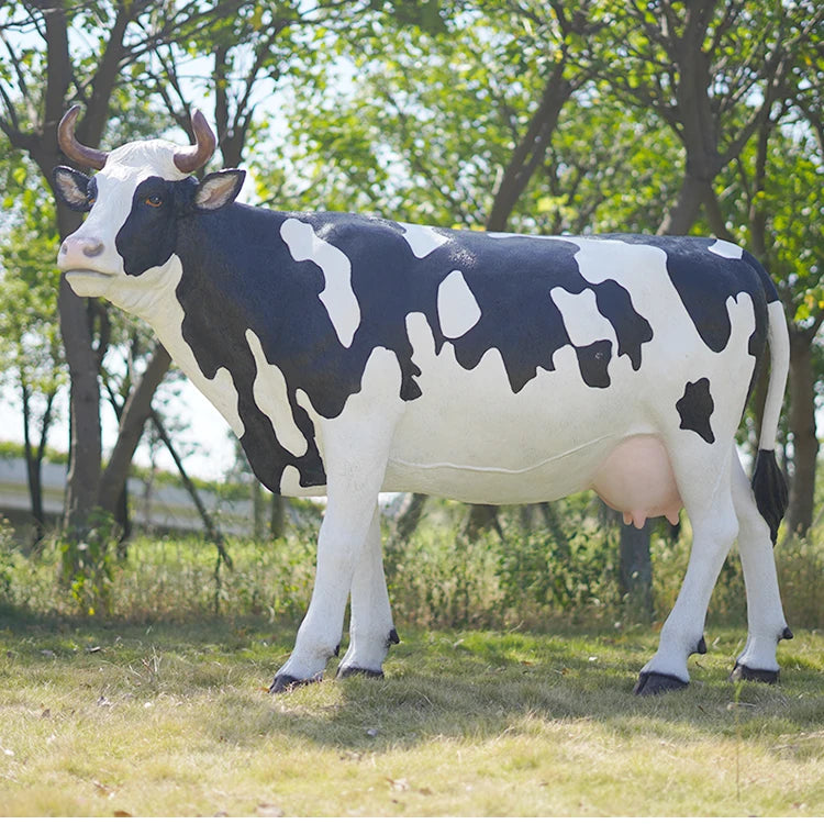 Resin Simulation  Cow Statues/ Life Size Cowboy Statue/ Jungle  Castle with Cow Ride