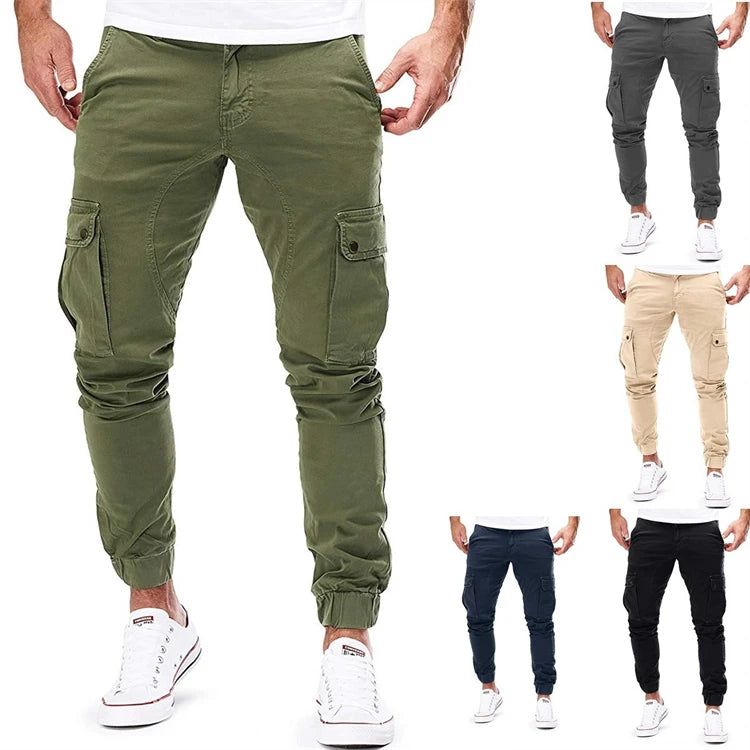 2024 New Hot Men's Woven Casual Pants Cargo Pocket Pants
