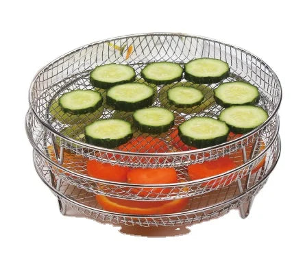 3 Stackable Cooking Rack Air Fryer Stainless Steel Cooking Set Air Fryer Stainless Steel Roasting Rack