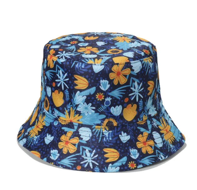 2026 Panama Bucket Hats Animal Letter Plant Flowers Print Fisherman Hat Summer Sun Hats for Women Men Reversible Fishing Cap