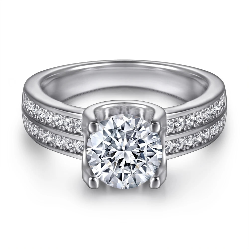 Unique Engagement Wishbone Oval Cut 925 Silver Rhoodium Plated Tarnish Free Sparkle Promise Rings for Women