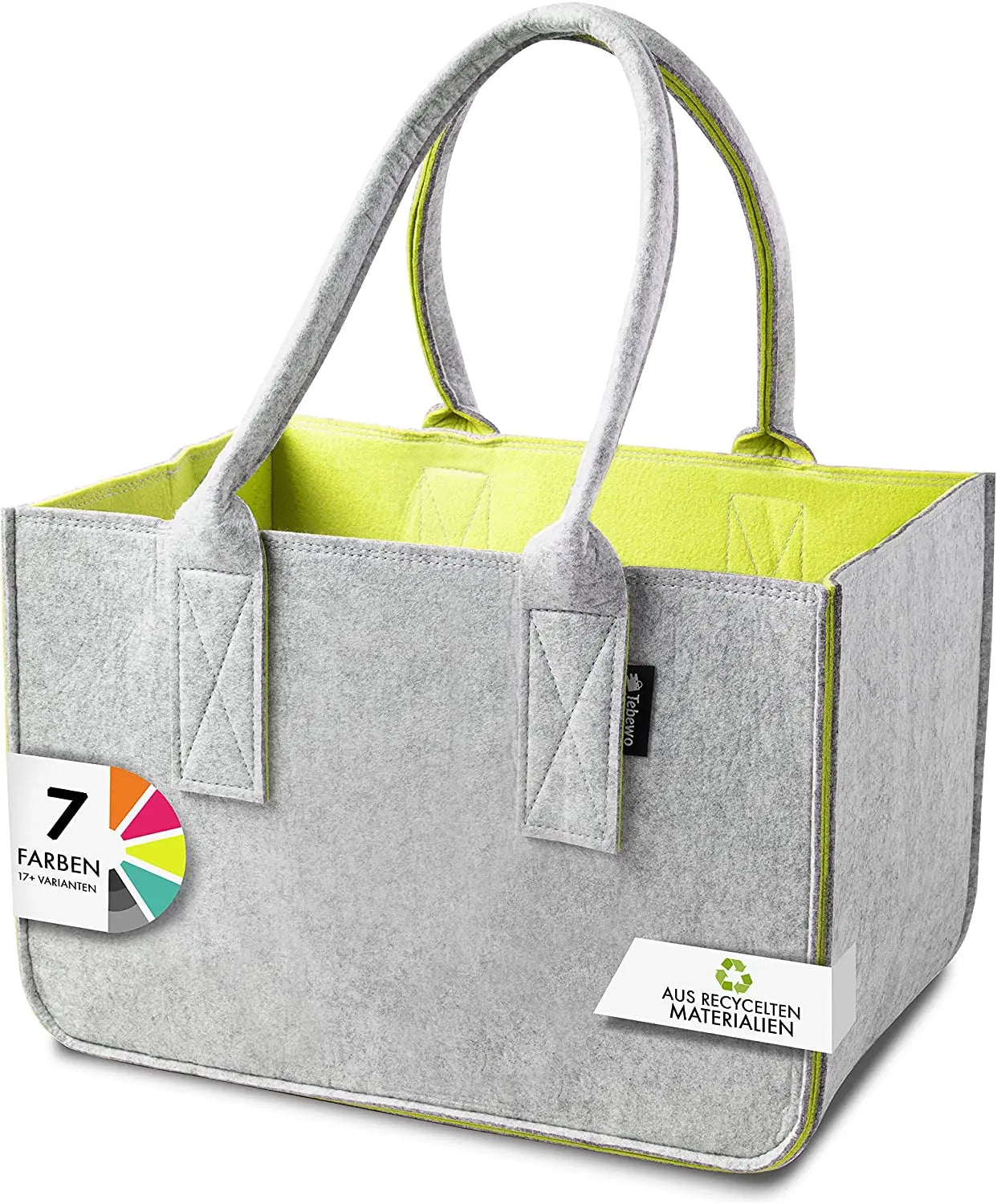 Custom Large Folding Organizer Basket Versatile Canvas Carry Bag Colorful Recycled Felt Logo Pattern Reusable Gift Use Woven