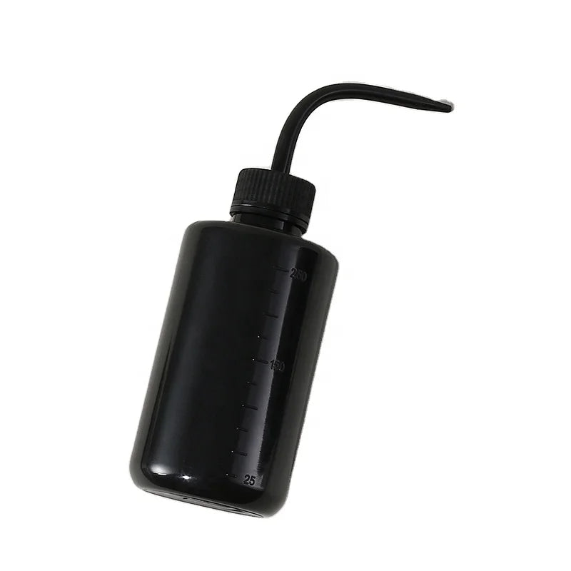 250ml Black Rinse Cleaning Needle Tip Bottle Nozzle Plastic Oiler for Oil and Water Versatile Plastic Bottles