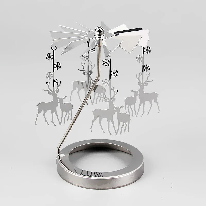Hot Selling Customize Multi-Size Birthday Wedding Golden Rotating Candlestick Rotating Candle Holder