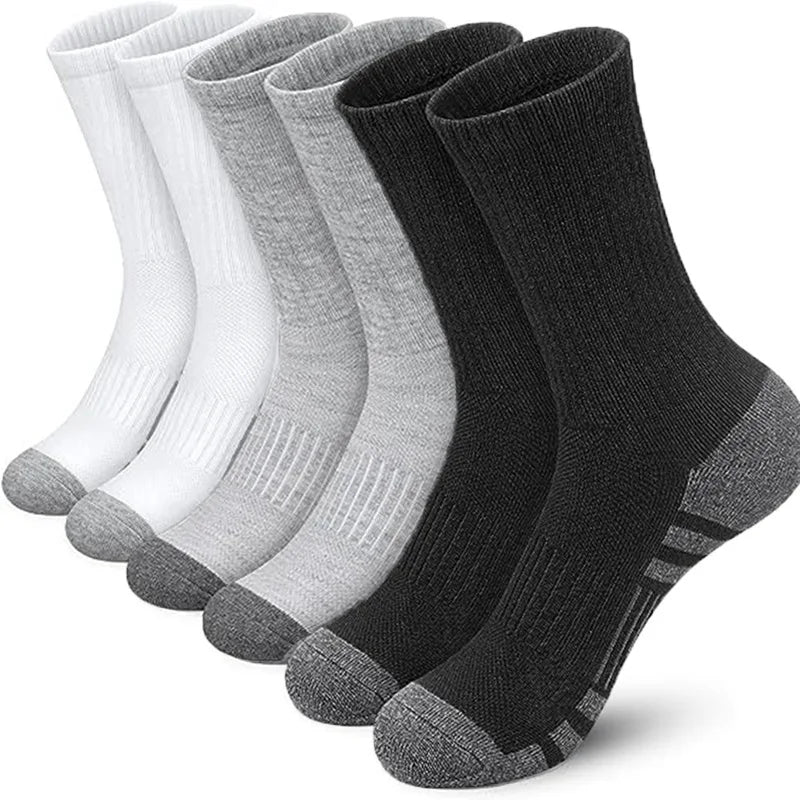 Factory Directly Make Cheap Men's Cotton Solid Worker Socks Custom Sport Crew Soft Breathy Socks for  Worker