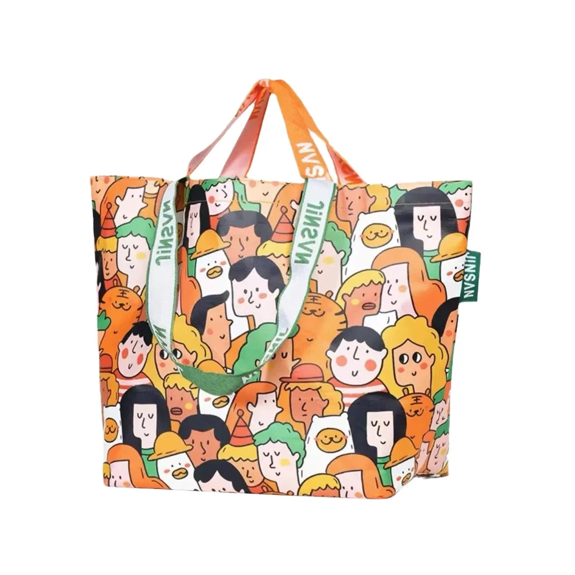 Recycled Large Eco-Friendly Laminated Nonwoven Tote Bag Custom PP Woven Supermarket Shopping Bag with Eco Color Printing