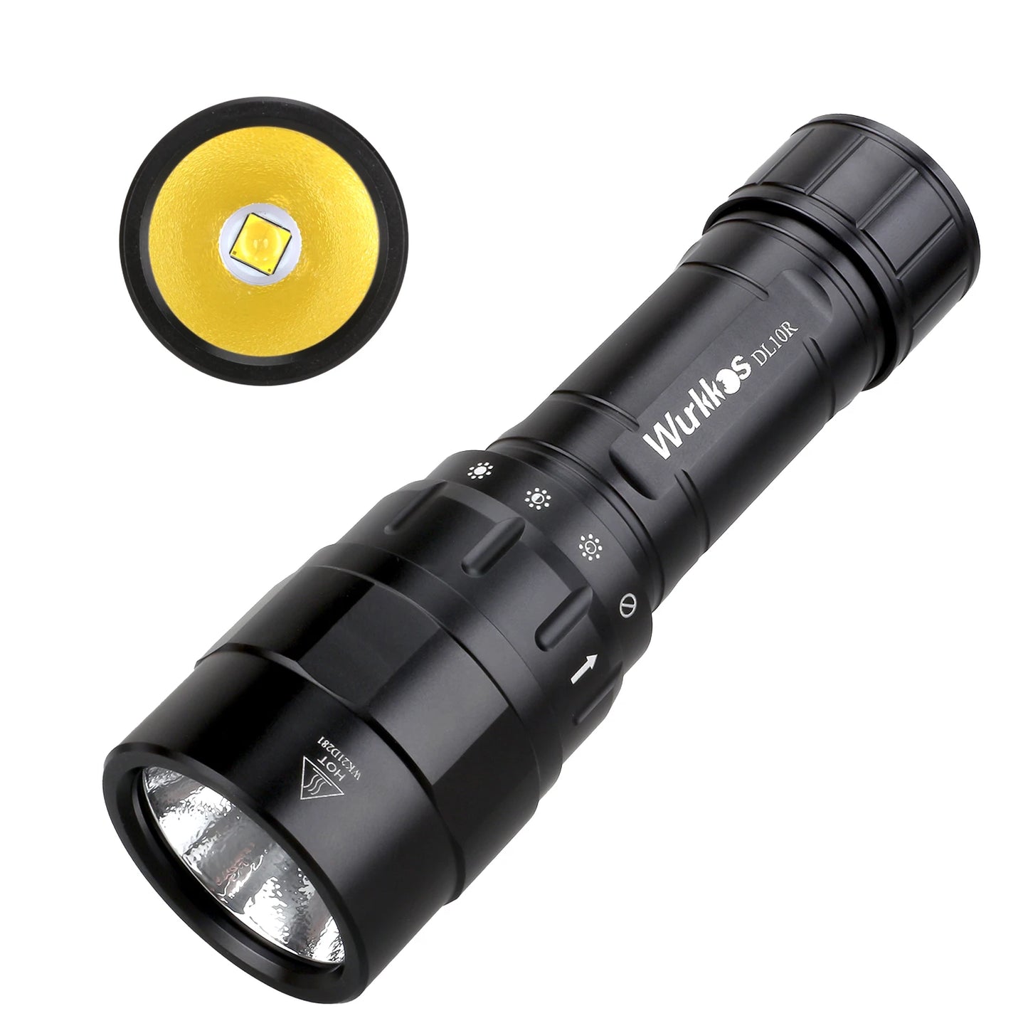 High Lumen 4500LM  Long Throwing Underwater Flashlight Powerful Diving Light With Reverse Polarity protection