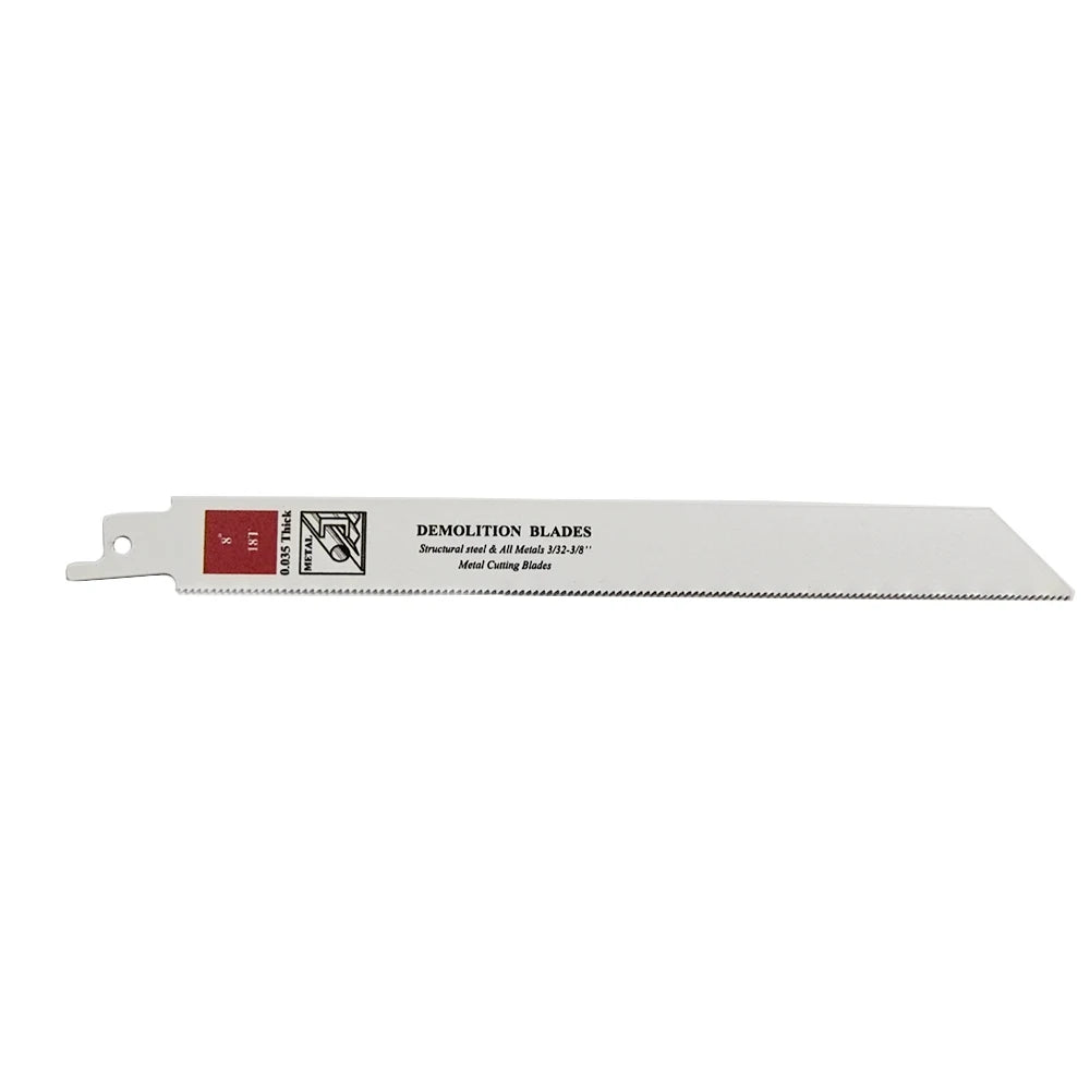 Steel Pipe Cutting Reciprocating Saw Blades HSS M42 Bimetal Metal Cutting OEM Customized White Finish