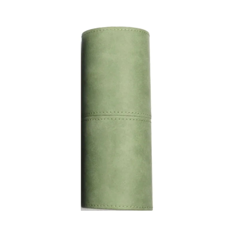Wholesale Open Waterproof PU Leather Canister Fashionable Cosmetic Case Makeup Brush Organizer for Foundation Blush Eyeshadow