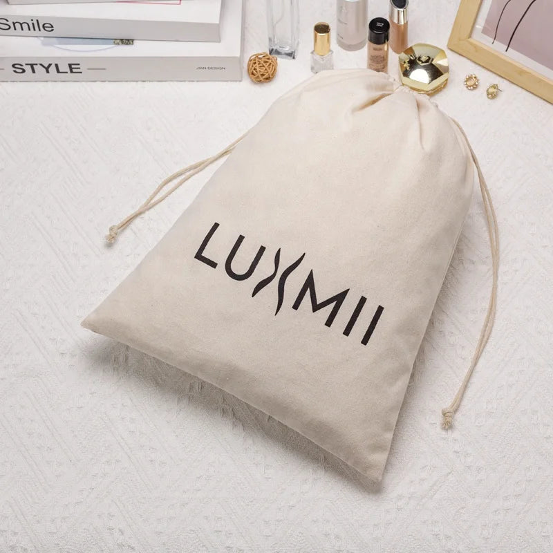 Custom High Quantity Shoes Packaging Dust Bag 100% Cotton Drawstring Bag Cotton Dust Bags for Clothing