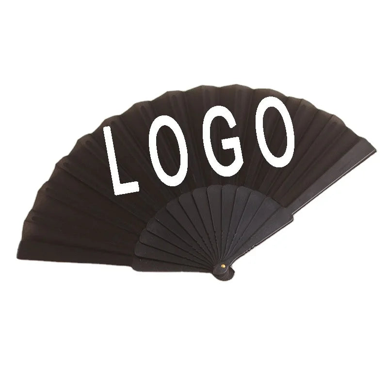 Promotional Plastic Flat Folding Fan with UV Printing Customized Color & Durable Design Fashion Style Wedding Decor
