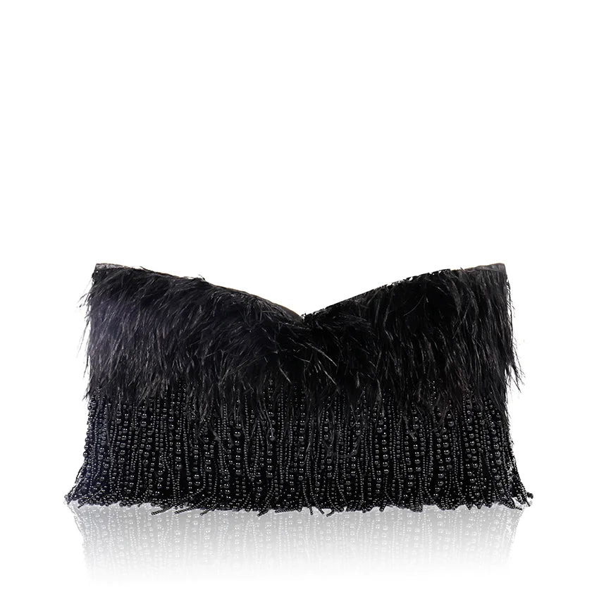 TIFFHOME Modern Style Eco-Friendly Bohemian Macrame Cushion Cover 30*50cm Cozy Black Pearl Wholesale New Design