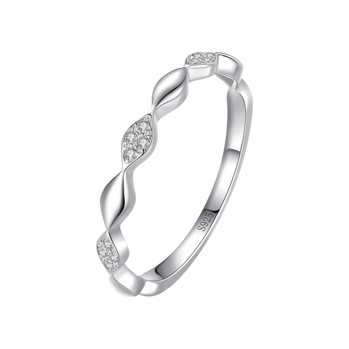 Ada Jewelry Schmuck Silber 925 Factory Price Lady Sterling Silver Eternity Band Rings for Daily