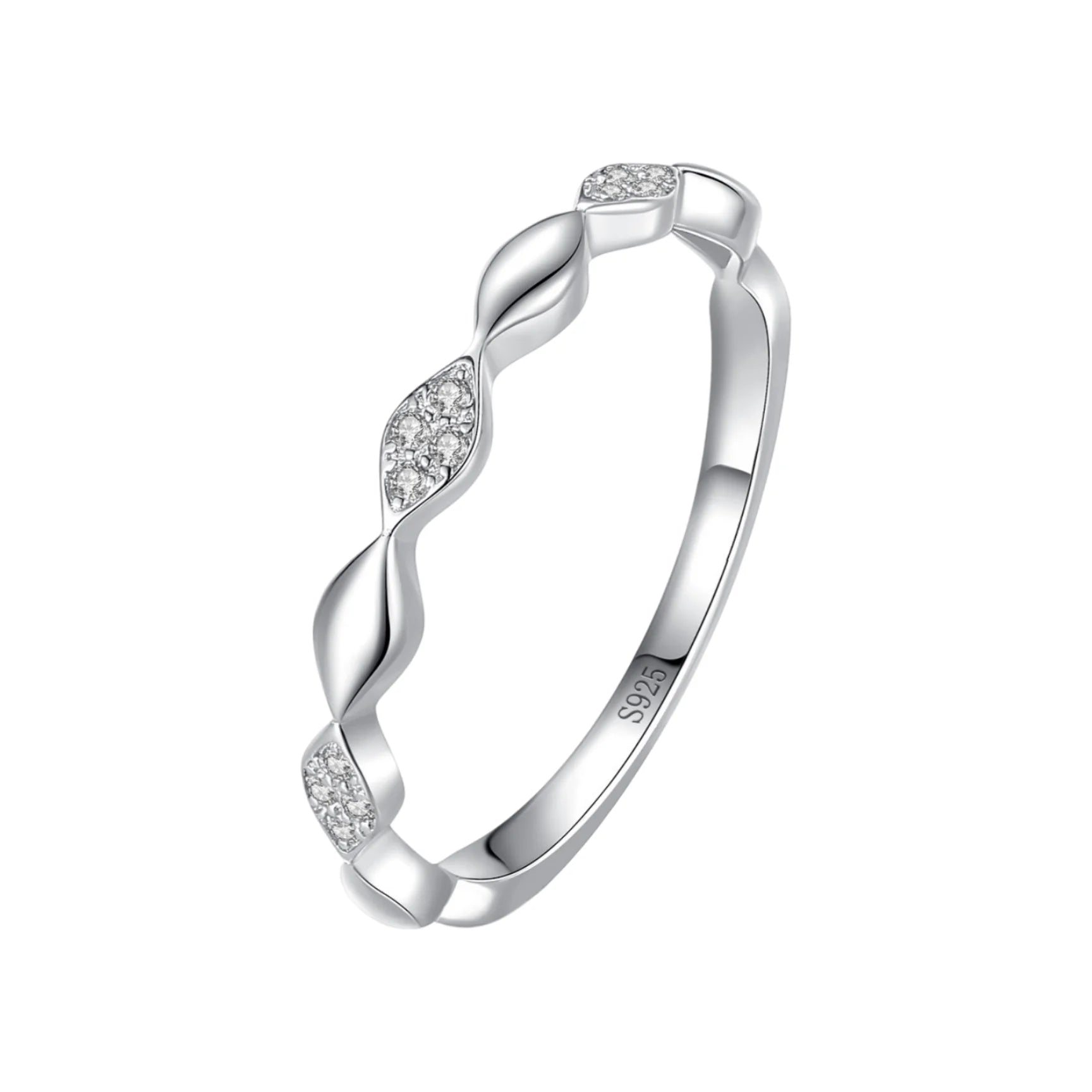 Ada Jewelry Schmuck Silber 925 Factory Price Lady Sterling Silver Eternity Band Rings for Daily