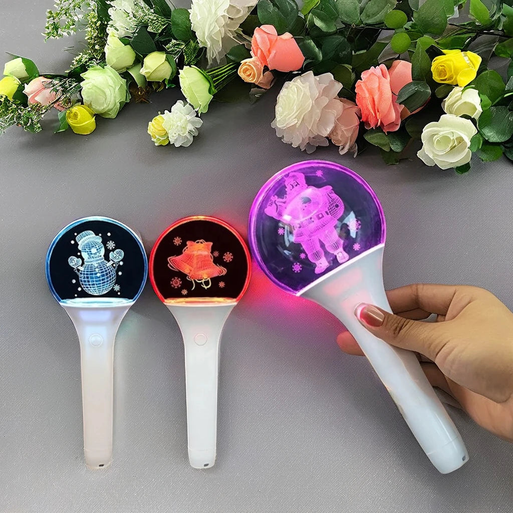 Custom K-Pop Idol LED Light Stick PVC Christmas Glow Stick Party Supplies Fast Delivery Vocal Concert DIY Can Be Shaped Numbe