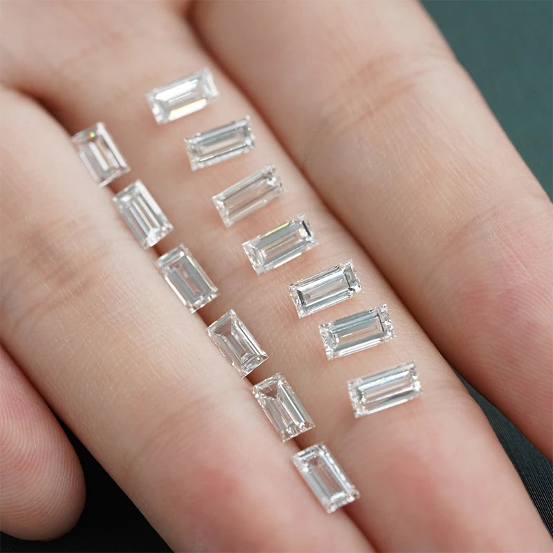 Wholesale Price CVD HPHT Lab Grown Diamond baguette Shape VS VVS DEF Color Lab Diamond