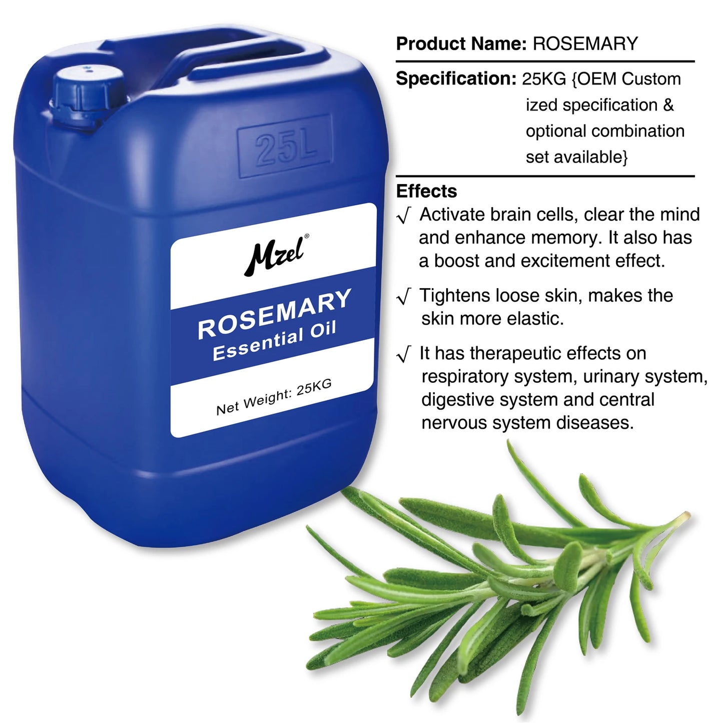 Private Label Natural Rosemary Essential Oil Bulk Natural for Hair Care Hair Growth Products