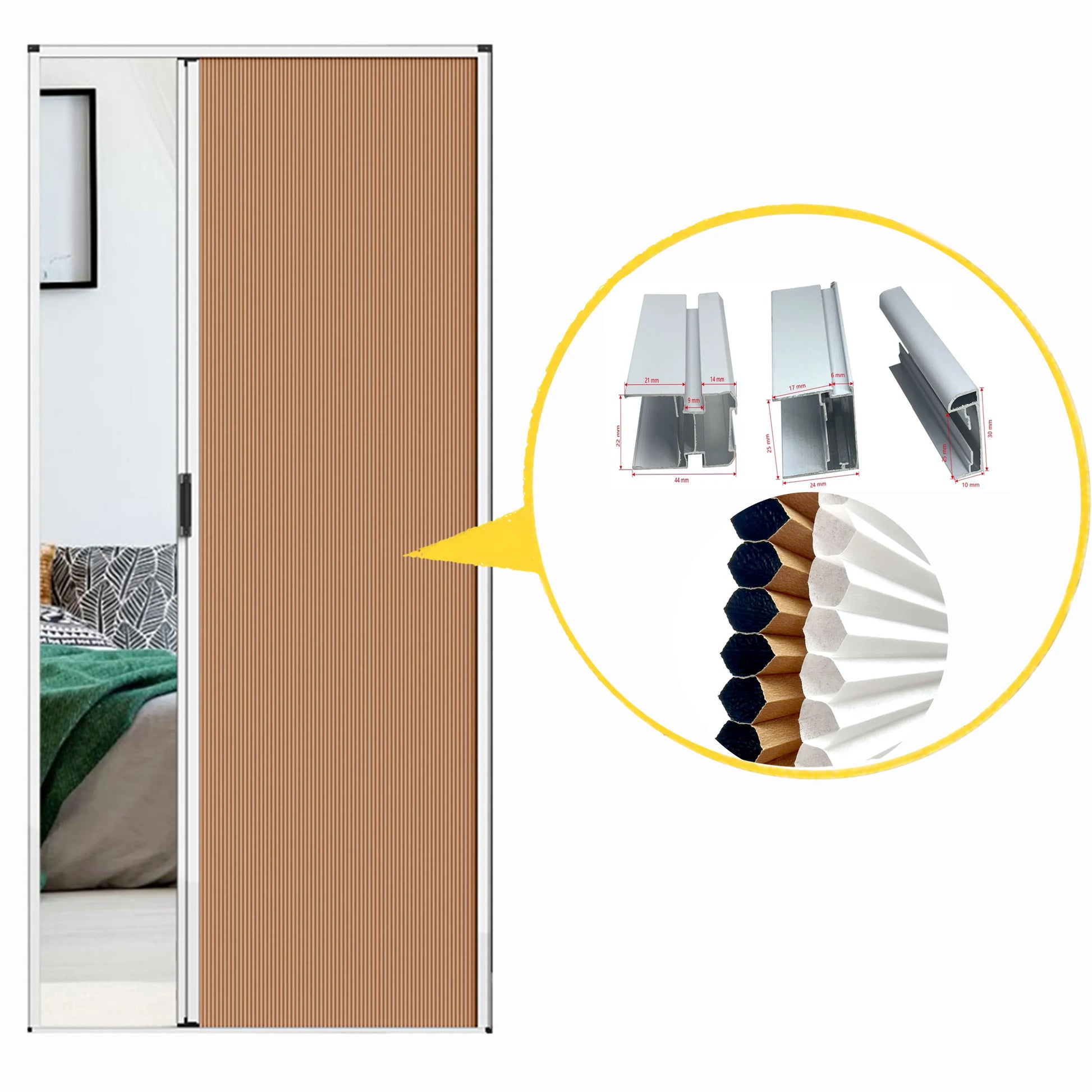 Wholesale Non Woven Window Cellular Honeycomb Blind  Aluminum Frame Black Eco-Friendly Waterproof Total Blackout Blinds Net