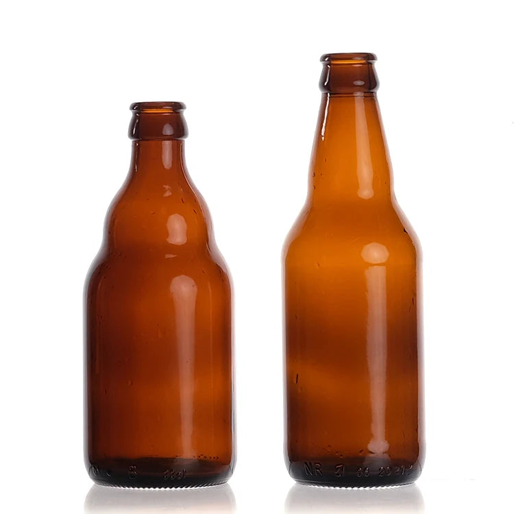 Personalized Custom 330Ml 500Ml Glass Soda Bottle Brown Glass Bottles for Juice With Metal Cap