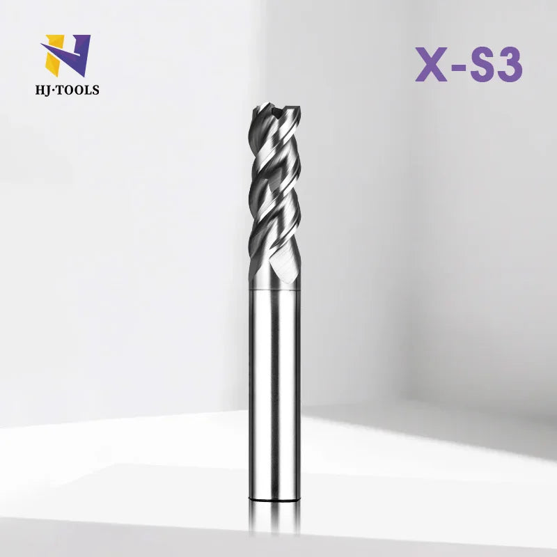 High Efficiency Square Cutting Carbide Milling Cutter 3-Flutes End Mill for Custom ODM & OEM Machining