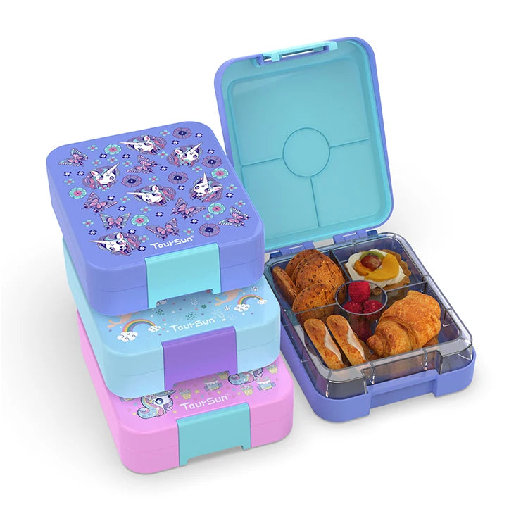 New Design  Compartment BPA-Free School Lunch Box Heatable Plastic Food Container with Handle