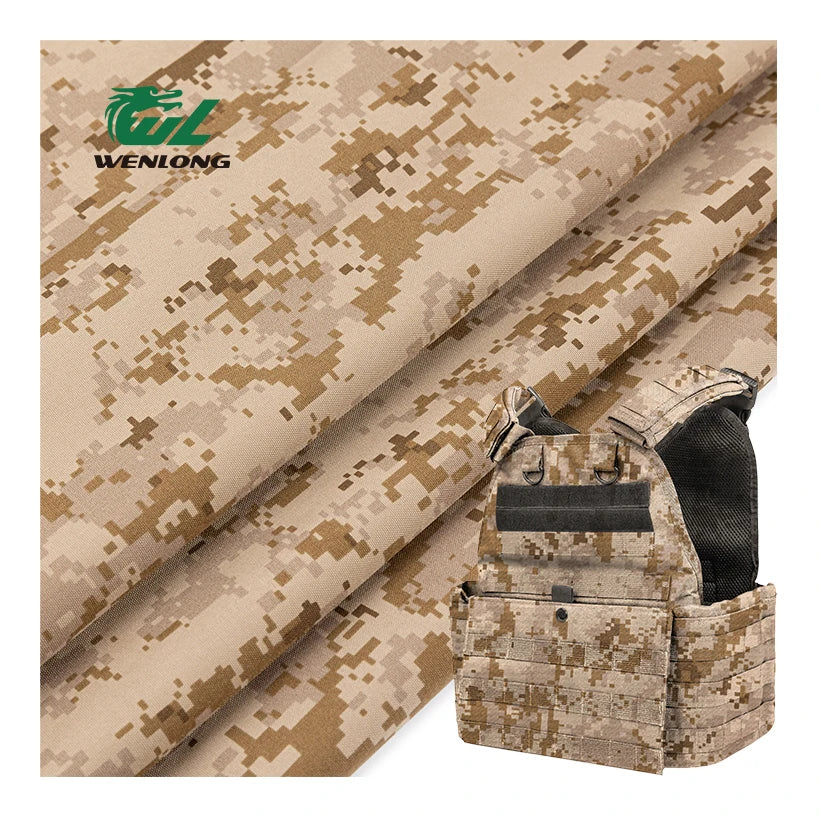 500D Woven AOR1 100%Nylon Camouflage Tear-Resistant Cordura PU Coated Fabric for Tactical Vest & Bag