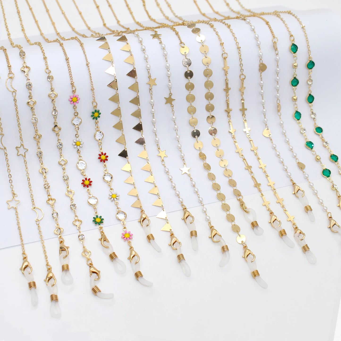Colorful Gold Plated Glasses Chain Sunglasses Strap Eyewear Accessories Mask Holder Spectacles Eyeglasses Glasses Chain