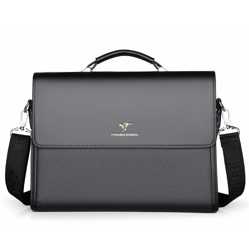 FENGBAODAISHU Business Large Capacity Big Shoulder Clutch BagsCarry a Document Bag for MenGentleman HandbagLaptop Bags