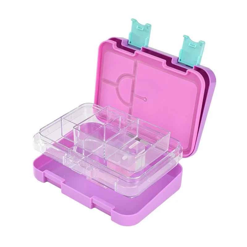 School Supplies Students Portable Microwavable BPA Free Food Grade Plastic Containers Storage Box Anti-leak >3 Lunch Box