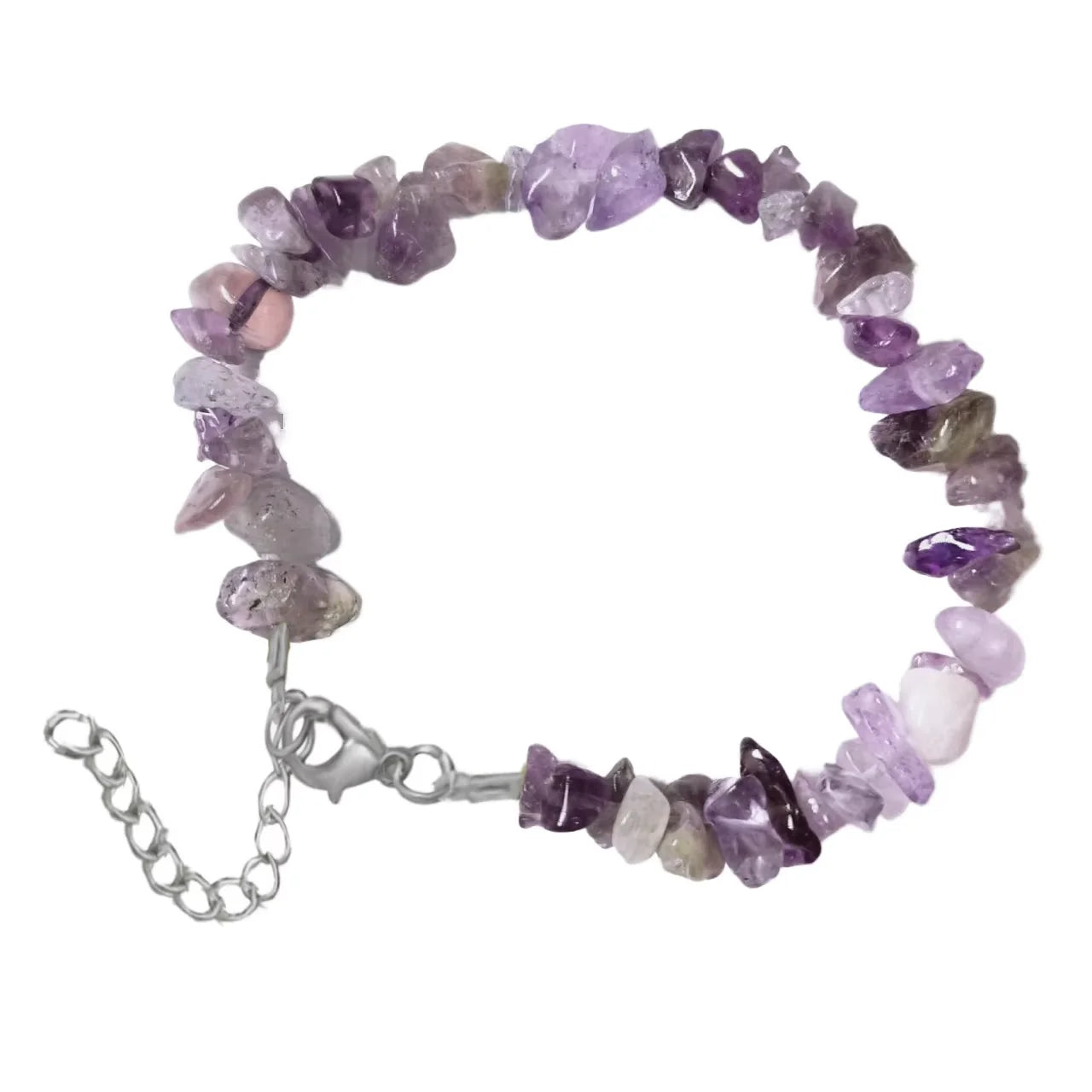 Fine Natural Gem Crystal Stone Bracelet Gravel Irregular Crystal Stretch Chip Beads Nuggets Fine Jewelry Bracelets